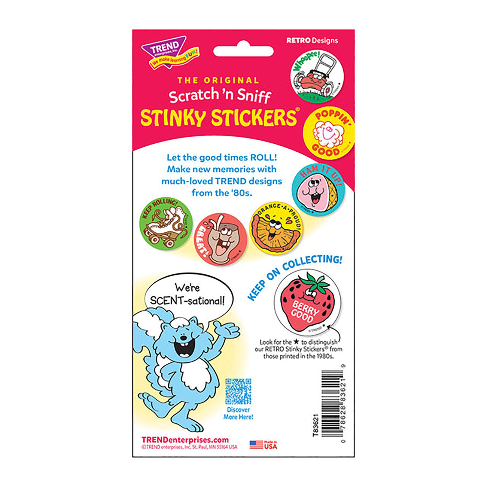 TREND Enterprises® Tear-ific! Onion Scented Stickers, 6 Packs of 24